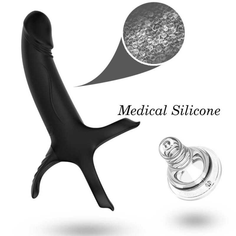 ARMONY - DILDO MIT RING & VIBRATOR SCHWARZ