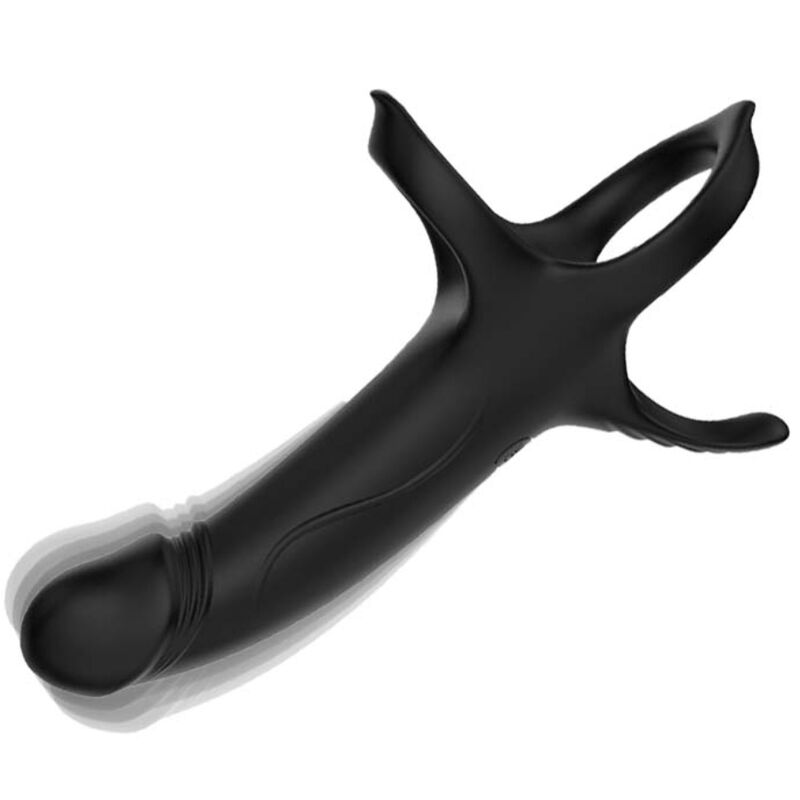 ARMONY - DILDO MIT RING & VIBRATOR SCHWARZ