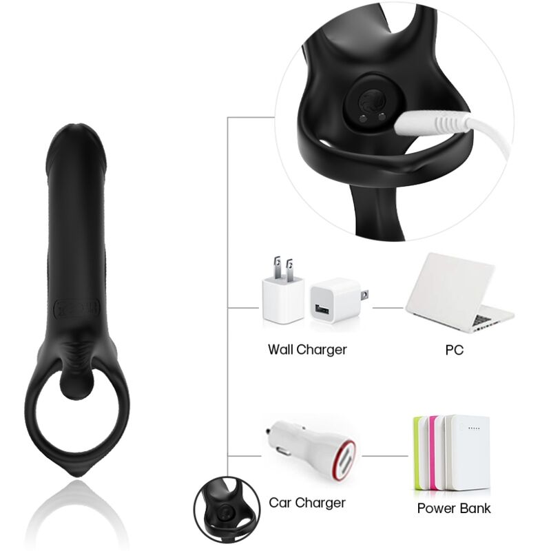 ARMONY - DILDO MIT RING & VIBRATOR SCHWARZ