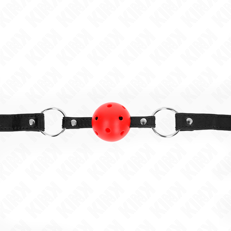 KINK - HOHL, HART, ROTER BALL, 4,5 CM, GAG, MODELL 1, 63,5 X 2 CM