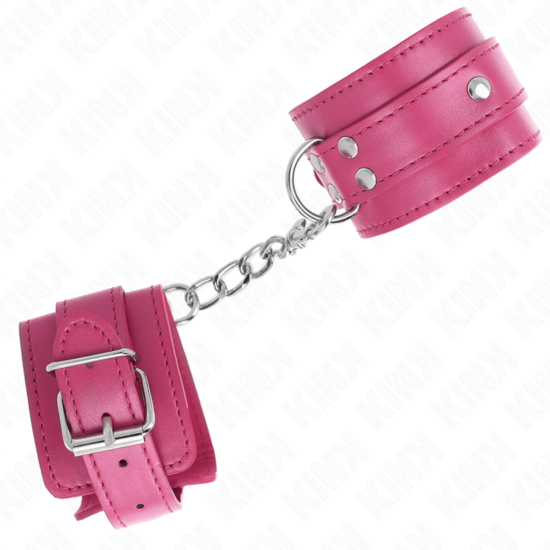 KINK - 3 D-RING HANDGELENKFESSELN VERSTELLBAR ROSA 17,5-25 CM X 6 CM