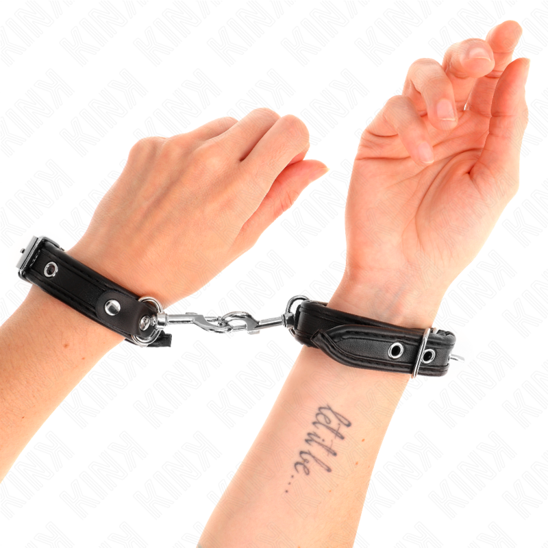 KINK - MINI-ARMBÄNDER SCHWARZ MIT NIETEN VERSTELLBAR 16-22 CM X 2 CM