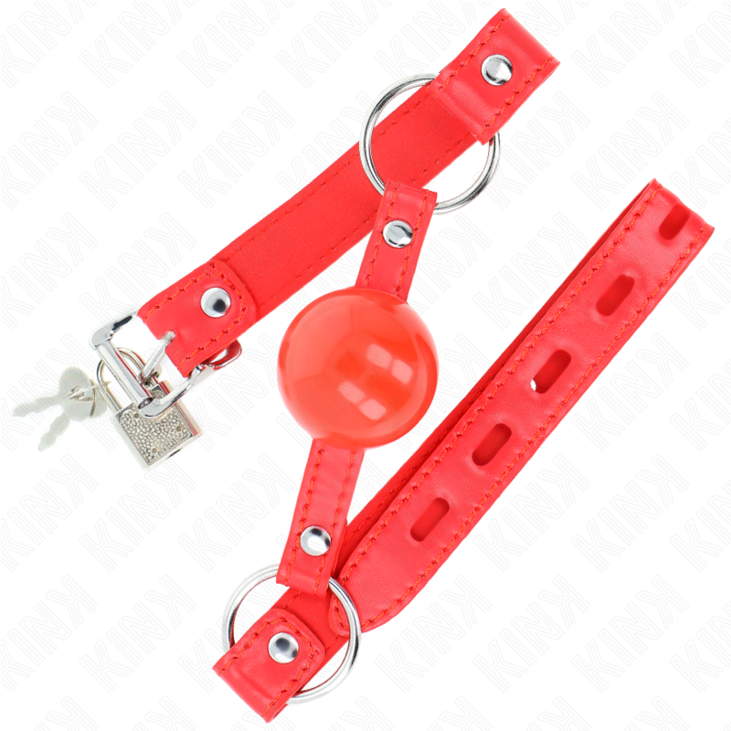 KINK - TPE-BALL 4 CM KNEBEL MIT ROJO-SCHLOSS 60 x 2 CM