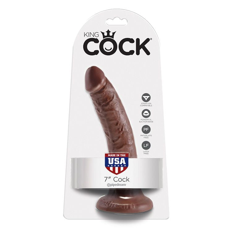 KING COCK - 7 DILDO SCHOKOLADE 17.8 CM