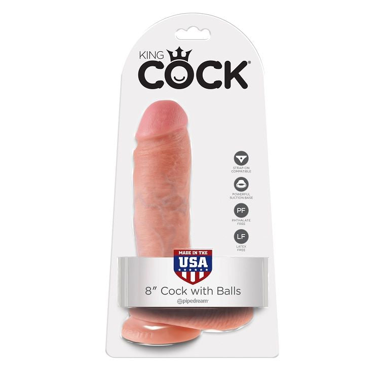 KING COCK - 8 DILDO FLEISCH MIT EIER 20.3 CM