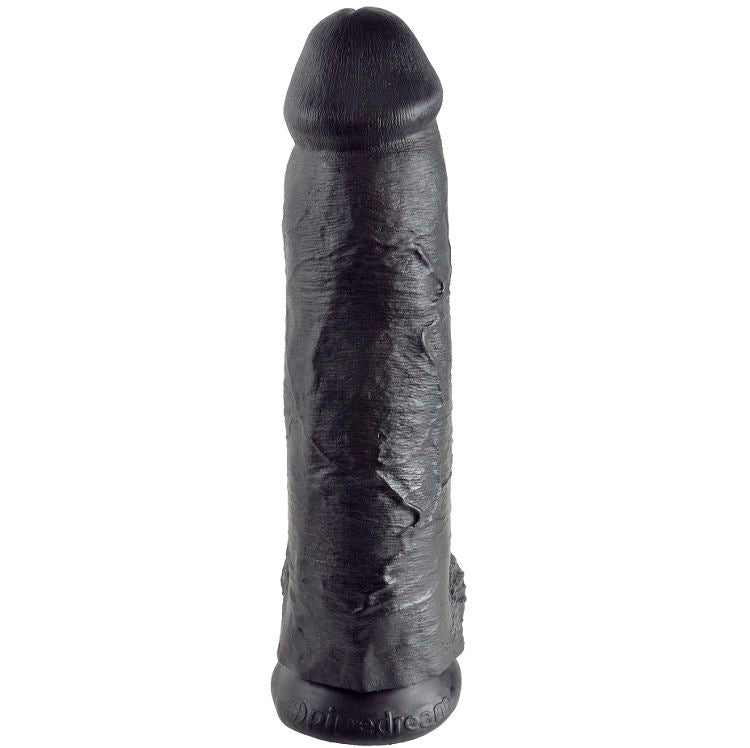 KING COCK - 12 DILDO SCHWARZ MIT EIER 30.48 CM