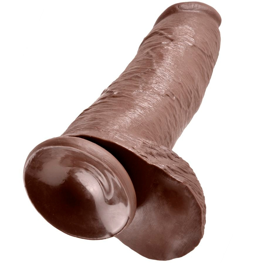 KING COCK - 12 DILDO BRAUN MIT EIER 30.48 CM