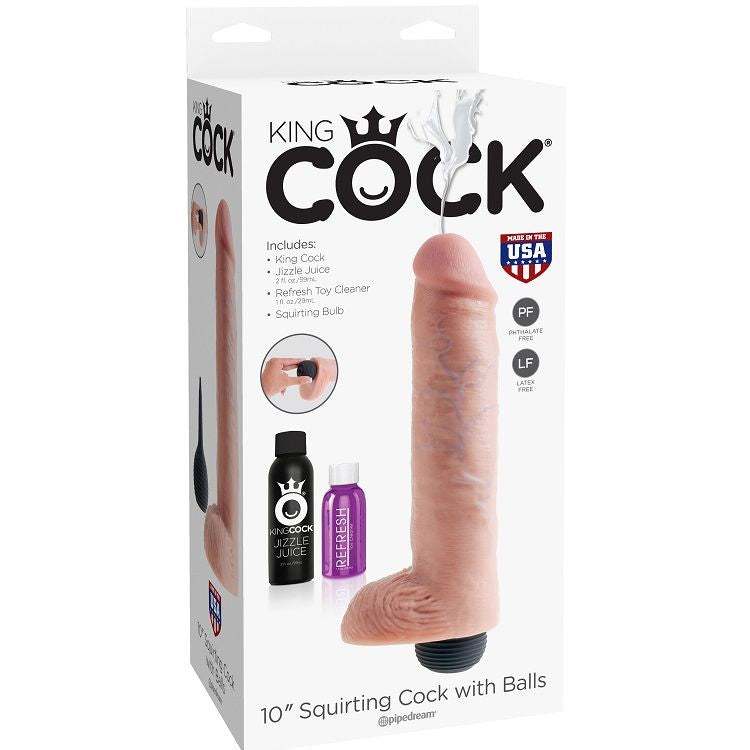 KING COCK - REALISTISCHER NATÜRLICHER EJAKULATOR-PENIS 25.40 CM