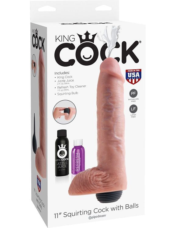 KING COCK - REALISTISCHER NATÜRLICHER EJAKULATOR-PENIS 27.94 CM