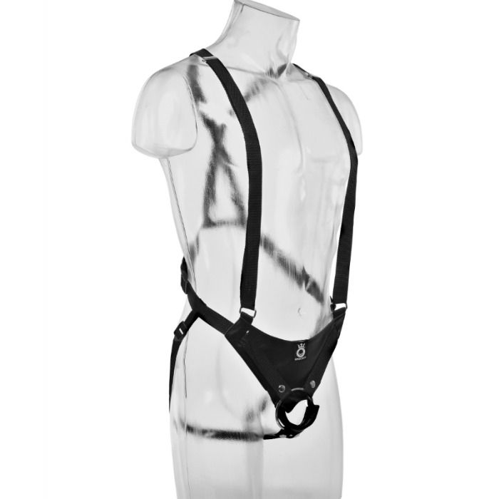 KING COCK - 25,5 CM HOLLOW STRAP-ON SUSPENDER SYSTEM FLESH