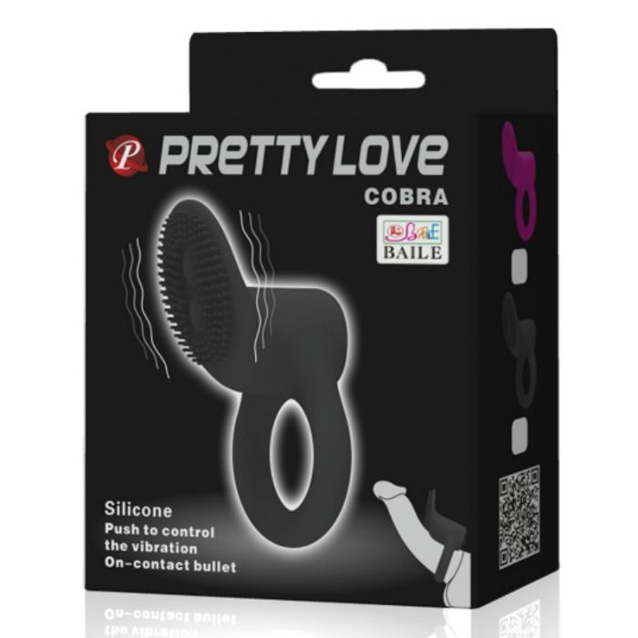 PRETTY LOVE - COBRA VIBRATORRING SCHWARZ