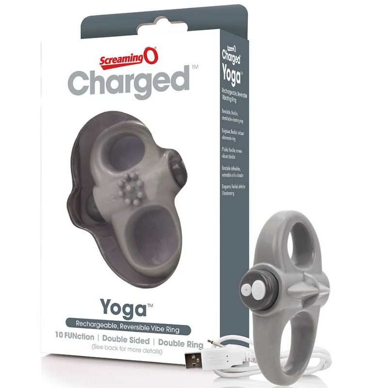 SCREAMING O - WIEAUFLADBARER VIBRIERRING YOGA GRAU