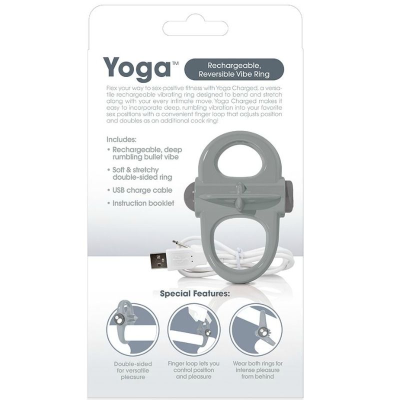 SCREAMING O - WIEAUFLADBARER VIBRIERRING YOGA GRAU