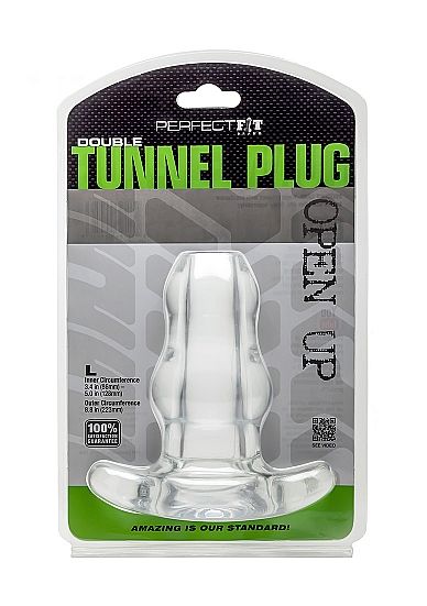 PERFECT FIT BRAND - DOPPELTUNNEL PLUG XL GROSS TRANSPARENT