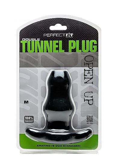 PERFECT FIT BRAND - DOPPELTUNNEL PLUG MEDIUM SCHWARZ