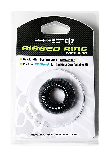 PERFECT FIT BRAND - RIBBED RING SCHWARZ