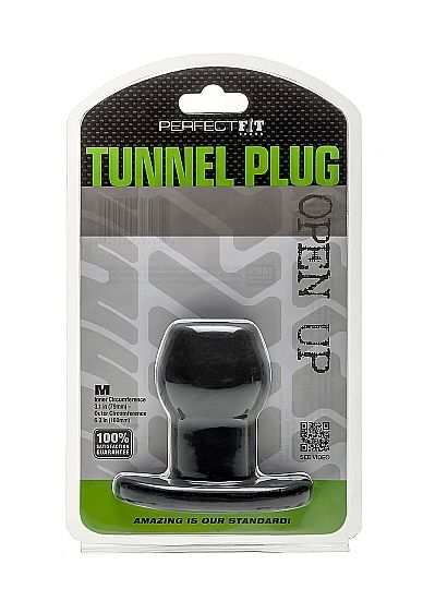 PERFECT FIT BRAND - ASS TUNNEL PLUG SILIKON SCHWARZ M