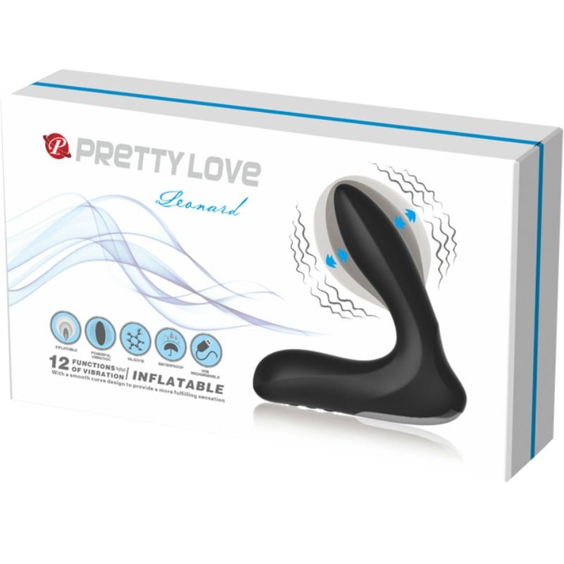 PRETTY LOVE - LEONARD AUFBLASBARES PROSTATIKMASSAGER MIT VIBRATION