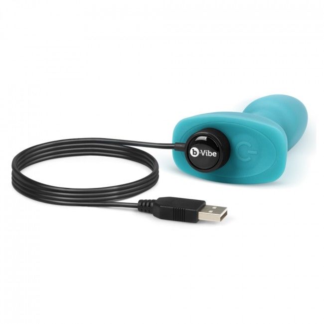 B-VIBE - RIMMING ANALPLUG MIT FERNBEDIENUNG, PETITE TEAL