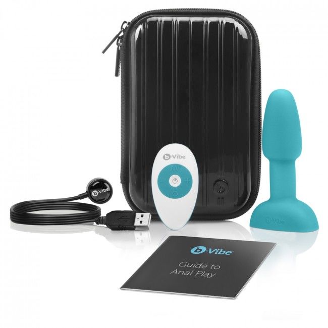 B-VIBE - RIMMING ANALPLUG MIT FERNBEDIENUNG, PETITE TEAL