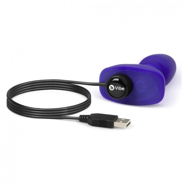 B-VIBE - RIMMING ANALPLUG MIT FERNBEDIENUNG PETITE FLIEDER