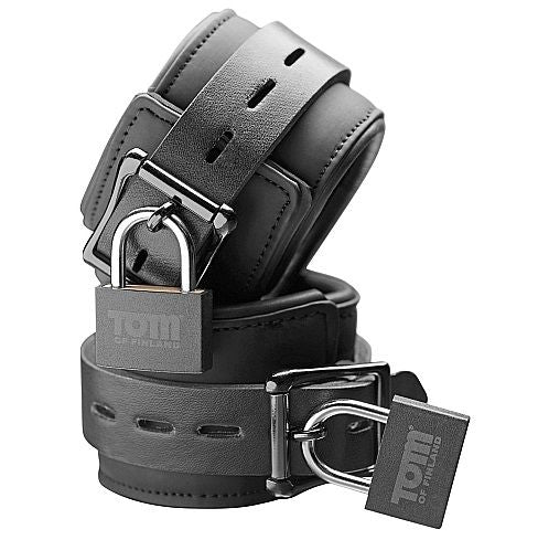 TOM OF FINLAND - NEOPRENE ARMBAND MANSCHETTEN MIT SCHLOSS