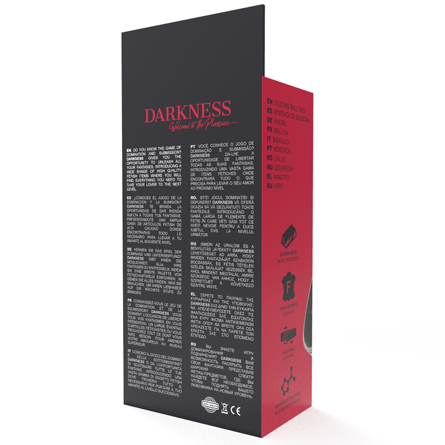 DARKNESS - KNEBEL AUS ROTEM SILIKON