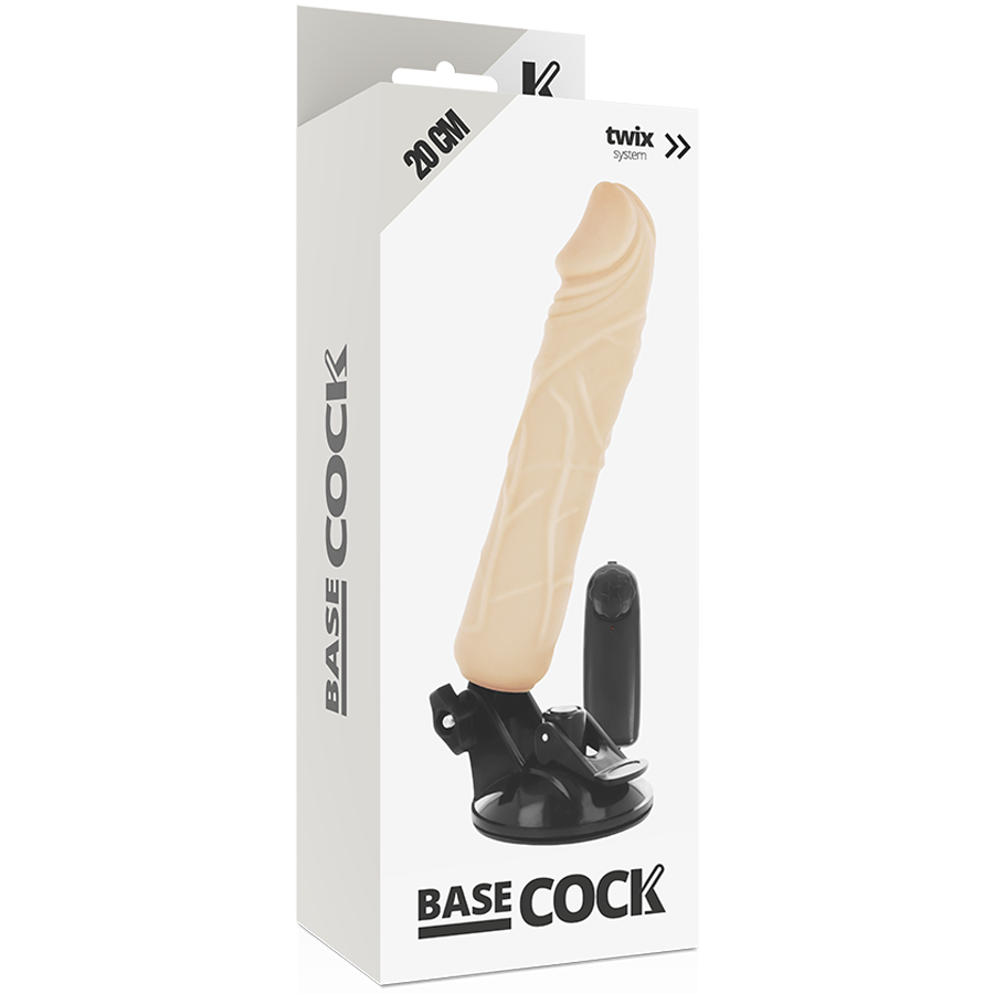 BASECOCK - REALISTISCHER VIBRATOR MIT FERNBEDIENUNG NATÜRLICHER 20 CM -O- 4 CM