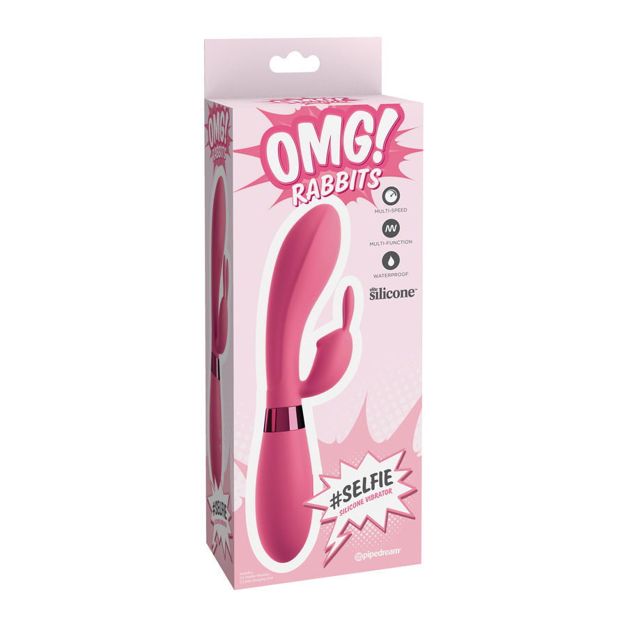 OMG - SELFIE SILICONE VIBRATOR KANINCHEN ROSA