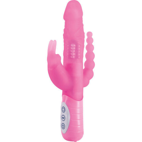 SEVEN CREATIONS - E RABBIT SLIMINE TRIPLE PLAY TRIPLE STIMULATION VIBRATOR ROSA