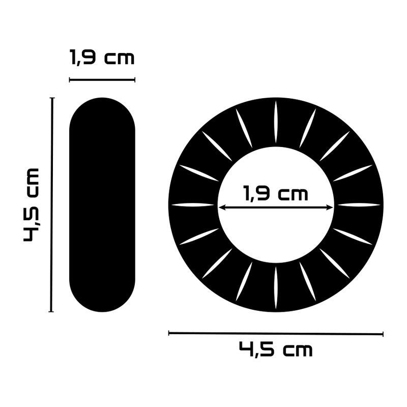 POWERING - SUPER FLEXIBLER UND WIDERSTANDSFÄHIGER PENISRING 4,5 CM PR07 SCHWARZ