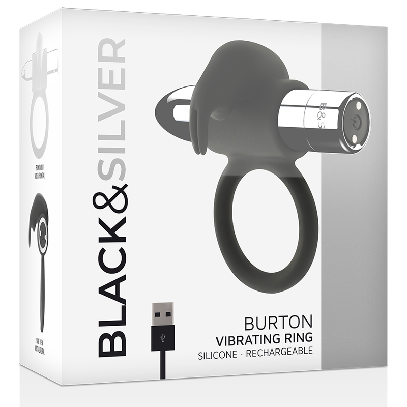 BLACK&SILVER - BURTON WIEDERAUFLADBARER RING 10 VIBRATIONSMODI