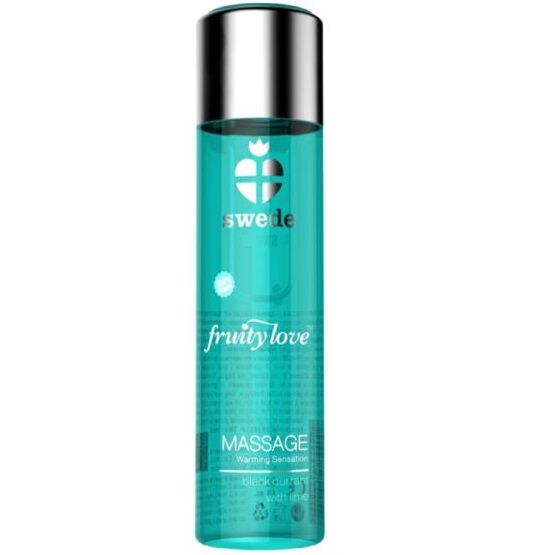 SWEDE - FRUITY LOVE MASSAGEÖL MIT WÄRMENDEM EFFEKT, SCHWARZE JOHANNISBEERE UND LIMETTE 60 ML