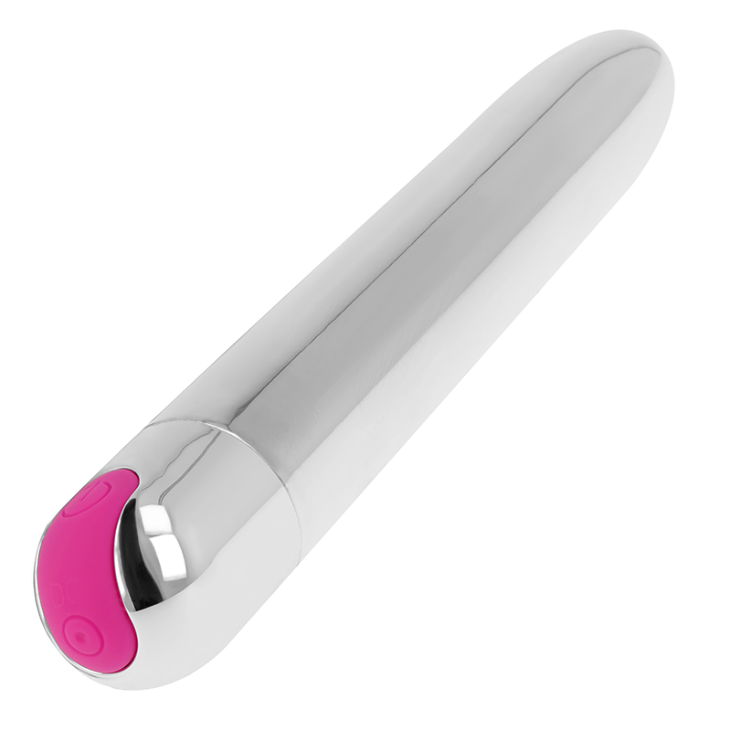 OHMAMA - WIEDERAUFLADBARER SILBERVIBRATOR 10 MODI 18,5 CM