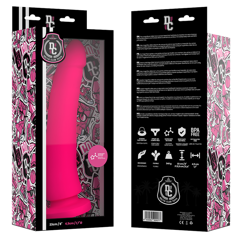 DELTA CLUB - TOYS ROSA DILDO MEDIZINISCHES SILIKON 23 CM -O- 4.5 CM