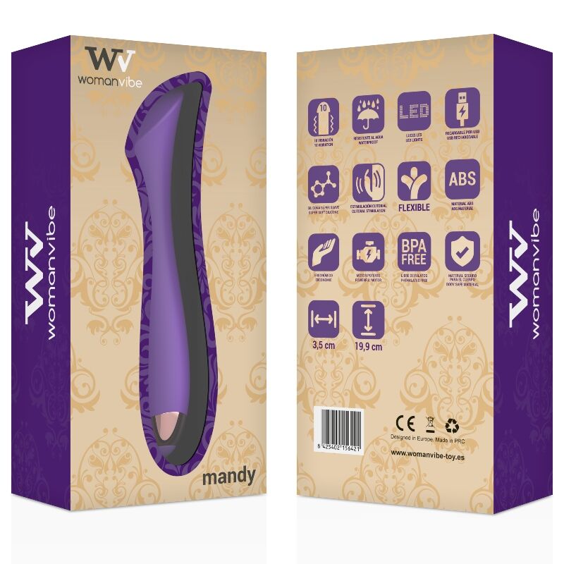 WOMANVIBE - MANDY "K" PUNKT SILIKON AUFLADBARER VIBRATOR